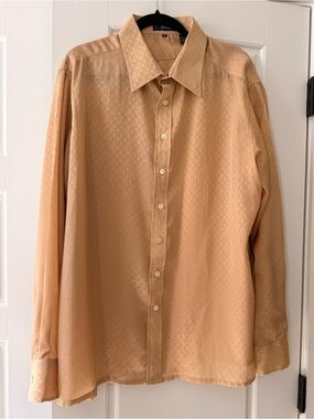 Vintage Givenchy for Chesa Men's Dress Shirt in Light Tan